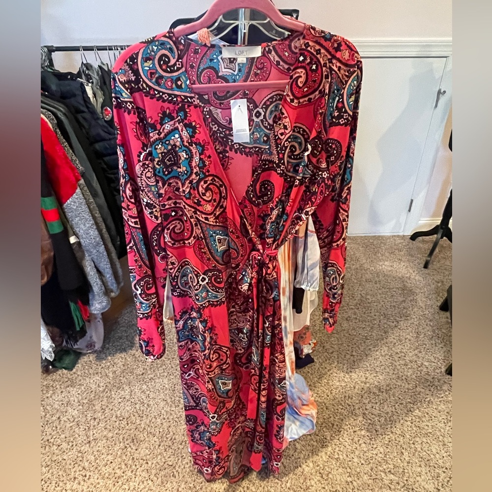 Loft Wrap Dress BNWT size large